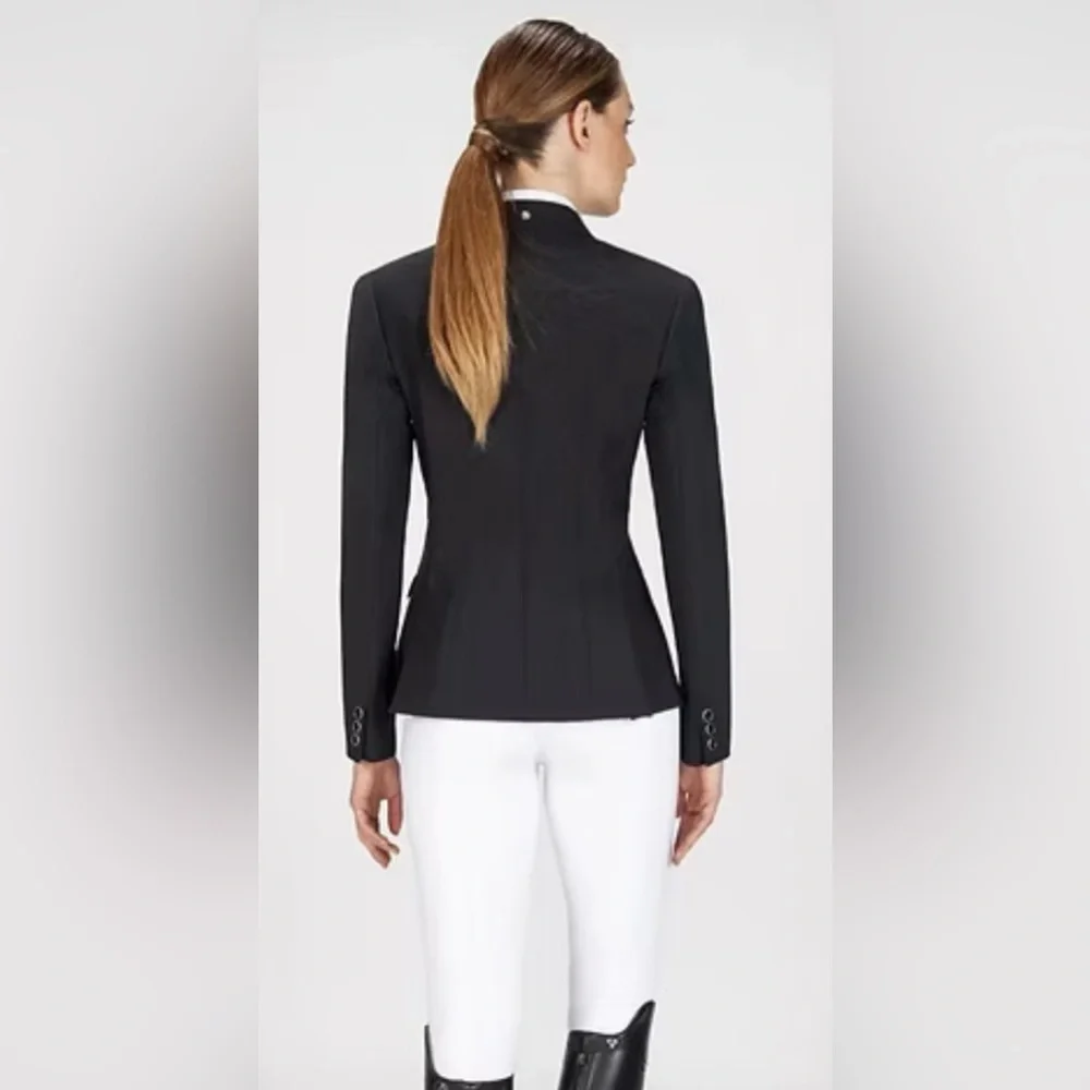 EQUILINE Gait Equestrian Riding Jacket Show Coat, Custom, Black, Sz 2, Perfect! - Picture 3 of 16